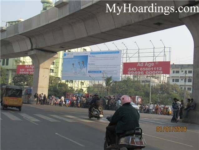 Outdoor advertising in India, Public Garden Circle Hyderabad Billboard advertising, Flex Banner